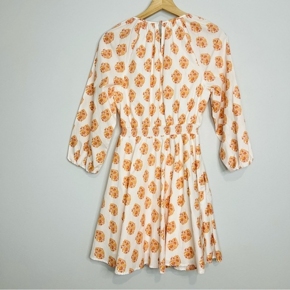 J.Crew Smocked-waist mini dress in gathered floral block print size xsmall - Picture 7 of 7